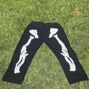 Skeleton Embroidered Jeans!!!!